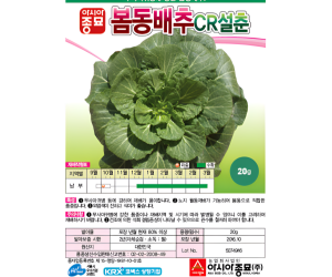 [아시아종묘] 배추-CR설춘 봄동 20g 500g